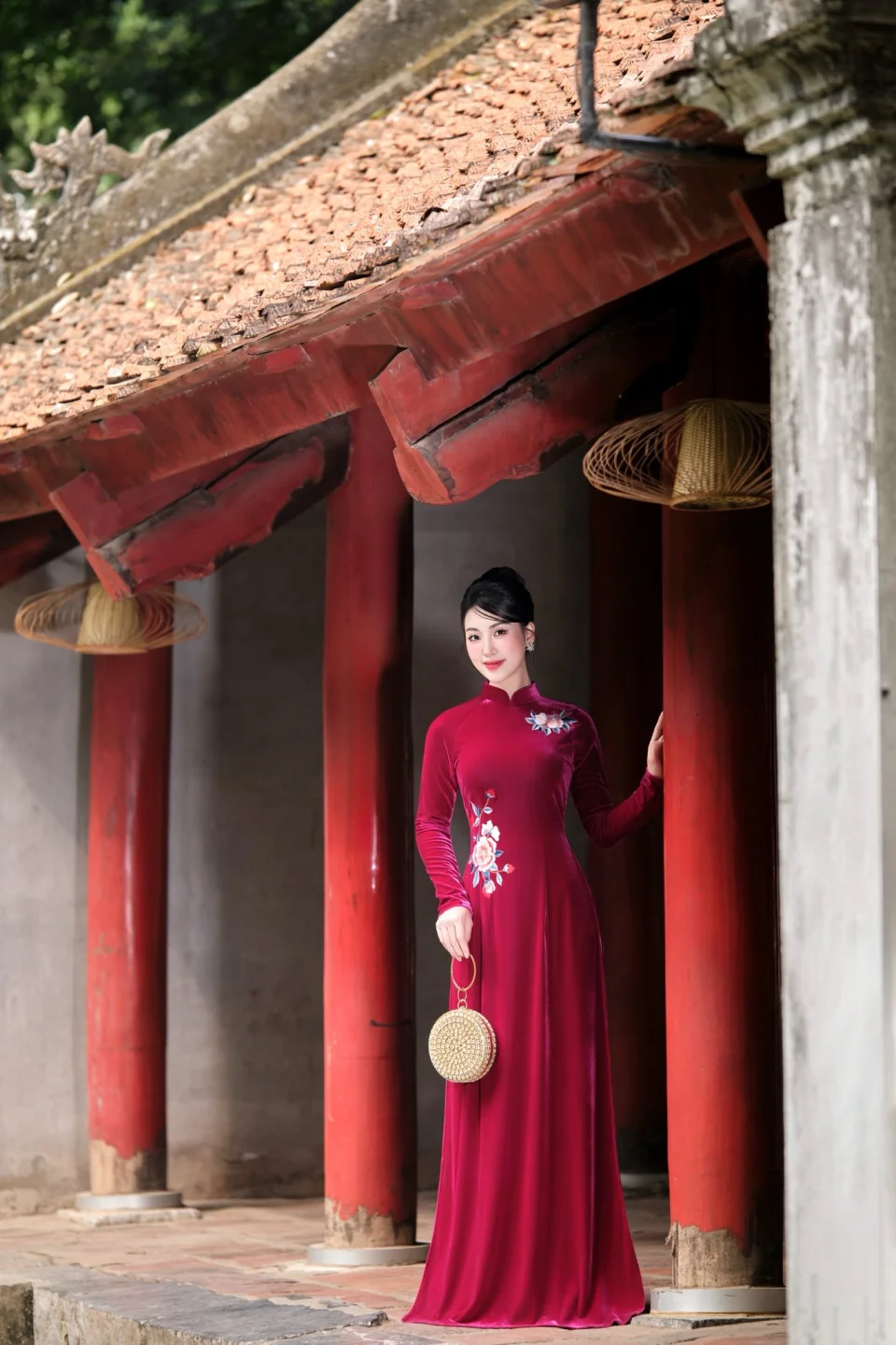 Tạo ảnh áo dài AI - phong cách nữ sinh áo dài - mẫu Ảnh áo dài AI