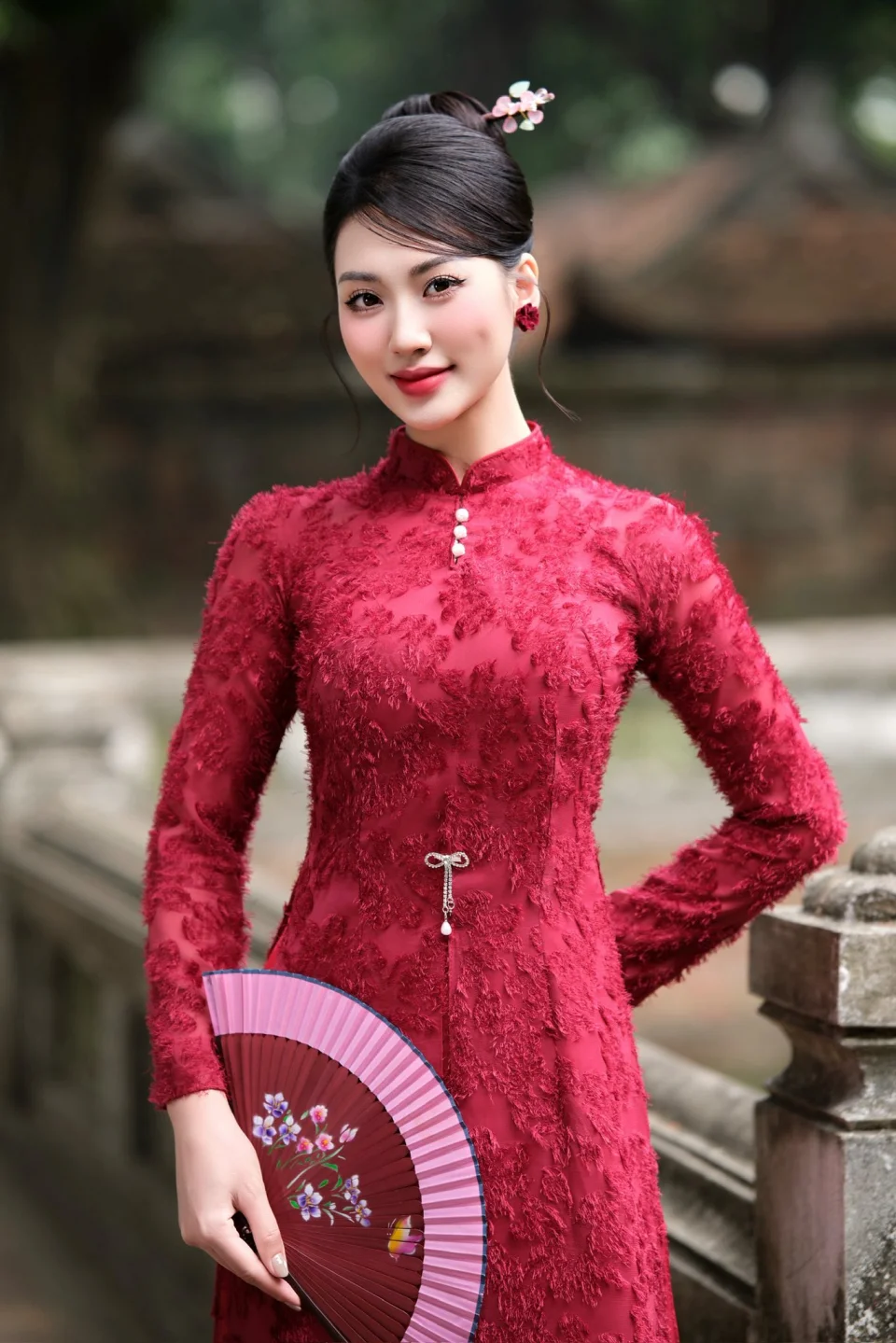 Tạo ảnh áo dài AI - chân dung áo dài nghệ thuật - mẫu Ảnh áo dài AI