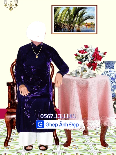 MẪU GHÉP ẢNH THỜ BÀN TRÀ CỤ ÔNG HOẶC CỤ BÀ – ĐẸP, TỰ NHIÊN & TRANG NGHIÊM - Ảnh 11
