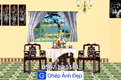 MẪU GHÉP ẢNH THỜ BÀN TRÀ CỤ ÔNG HOẶC CỤ BÀ – ĐẸP, TỰ NHIÊN & TRANG NGHIÊM - Ảnh 14