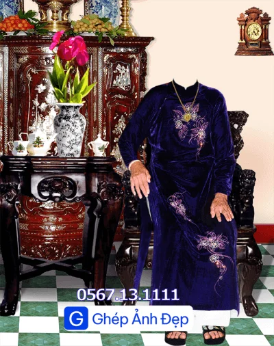 MẪU GHÉP ẢNH THỜ BÀN TRÀ CỤ ÔNG HOẶC CỤ BÀ – ĐẸP, TỰ NHIÊN & TRANG NGHIÊM - Ảnh 16